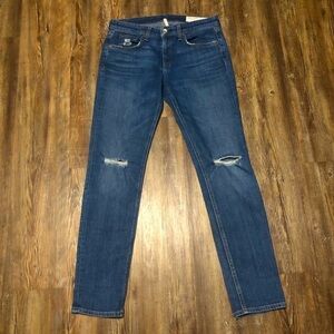 Rag & Bone Jeans Women's 25 Dre Low Rise Slim Boyfriend in Mission with Holes